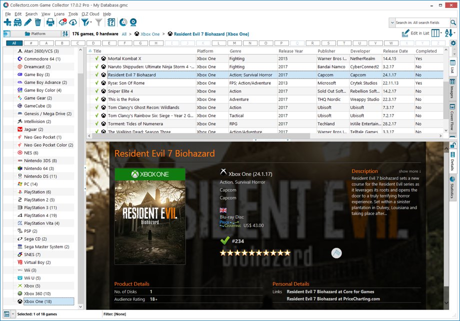 Game Collector, catalog video games on your Windows PC 