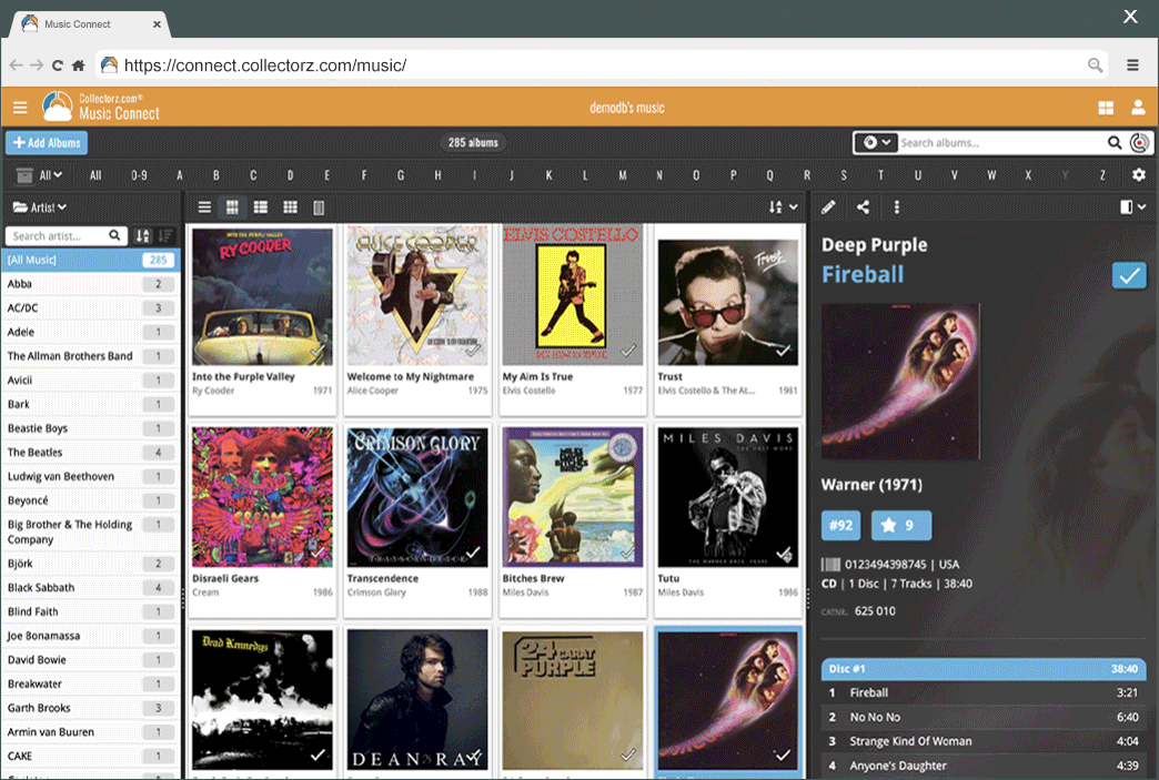 Music Software: catalog CDs and vinyl records - Collectorz.com